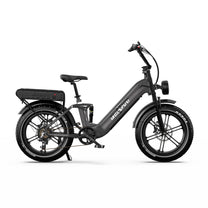 OneSport OT08 Pro fat-tyre e-bike seen from the other side in grey