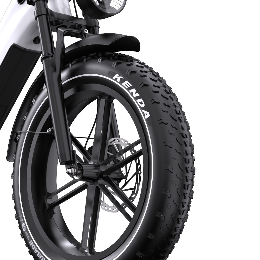 OneSport OT08 Pro front wheel and fork in white