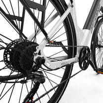 OneSport OT12 gears and chain in white in close-up