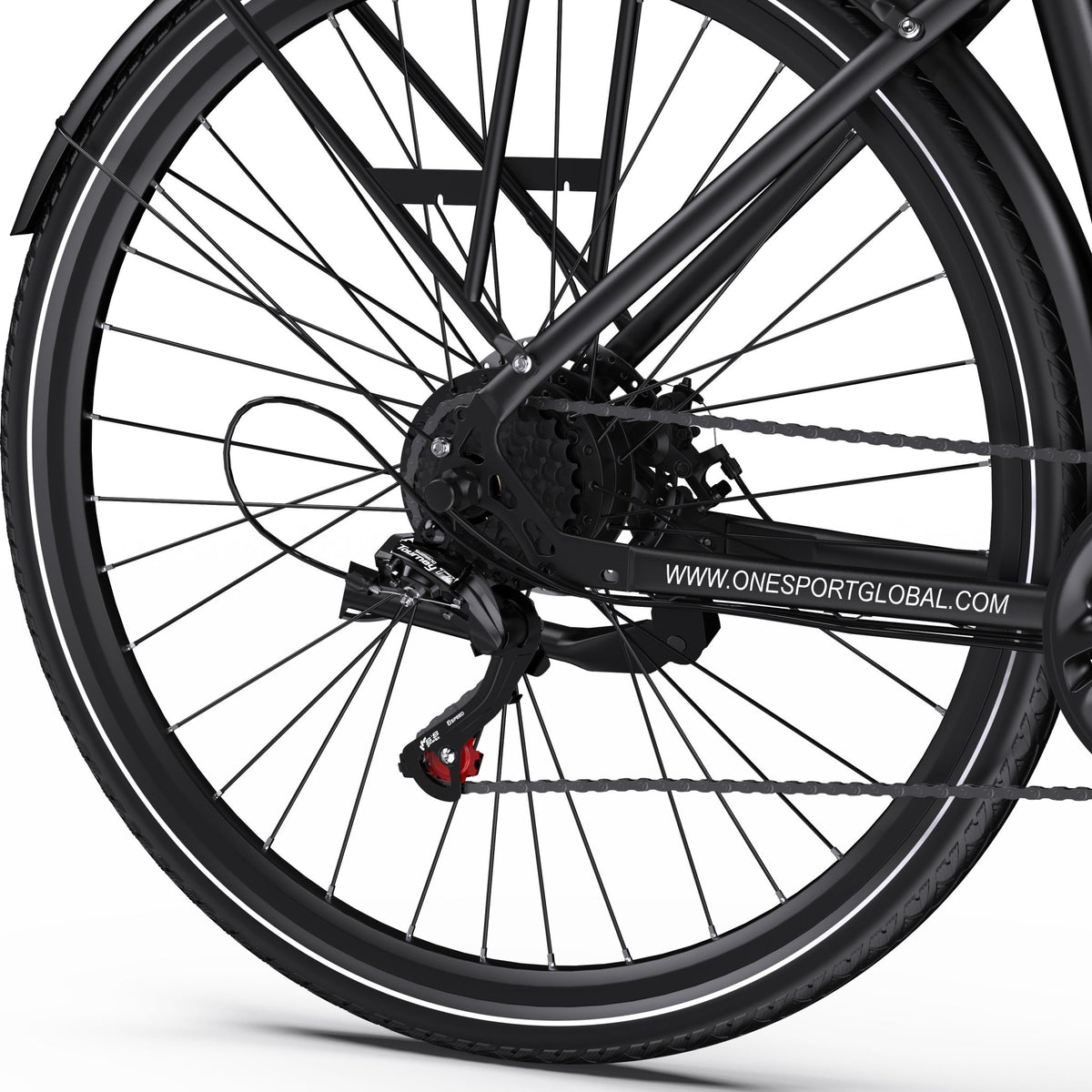 OneSport OT12 gears and chain in black