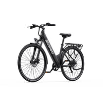 OneSport OT12 e-bike, front three-quarter view in black