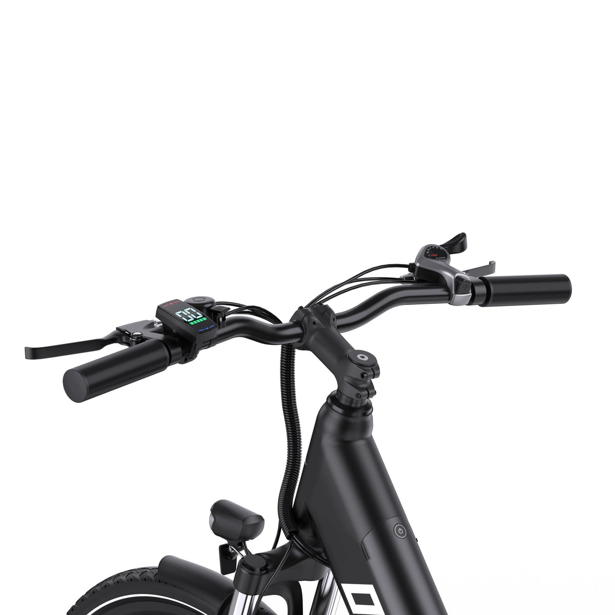 OneSport OT12 handlebar grip and controls in black