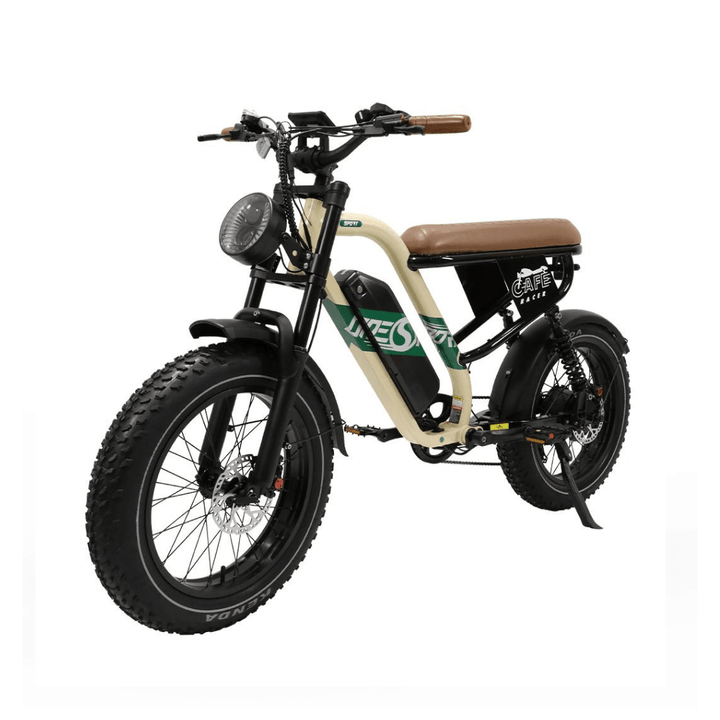 OneSport W66 fat-tyre e-bike, front three-quarter view