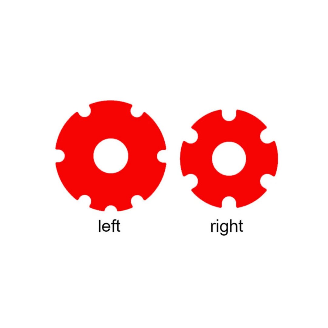 Product information: reflective safety sticker for wheel cover in red