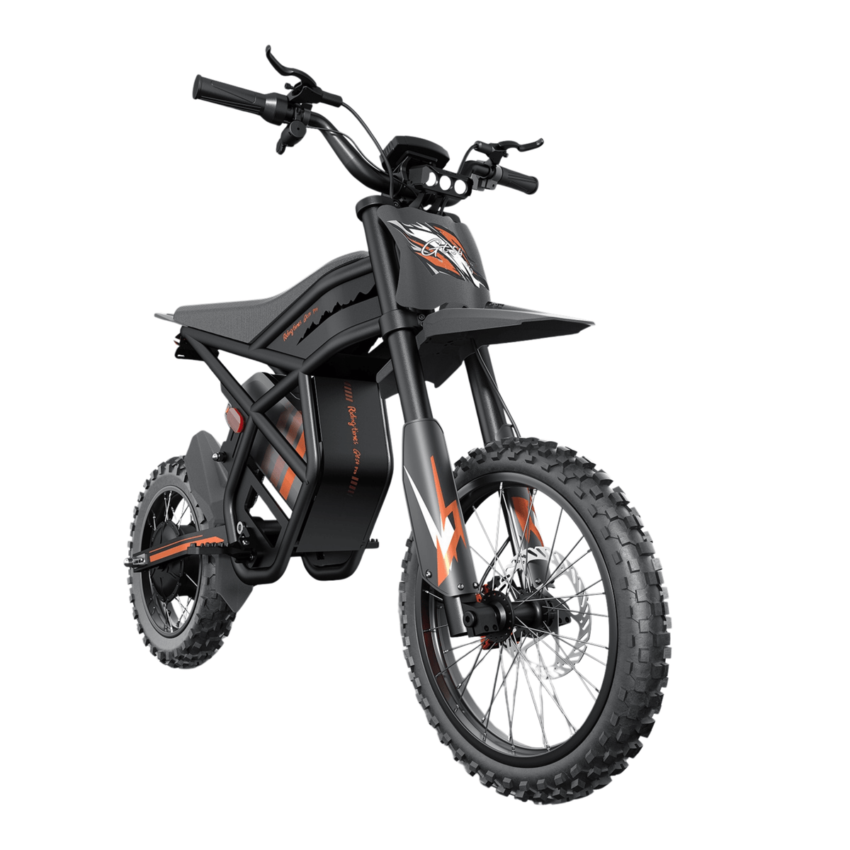 Ridingtimes GT54 Pro electric dirt bike, front three-quarter view against a white background