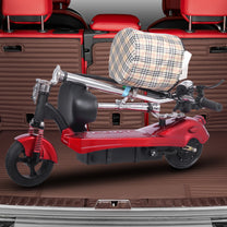 Folded SEEDREAM M5 electric scooter in a car boot