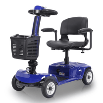 SEEDREAM X-02 mobility scooter, front three-quarter view in blue