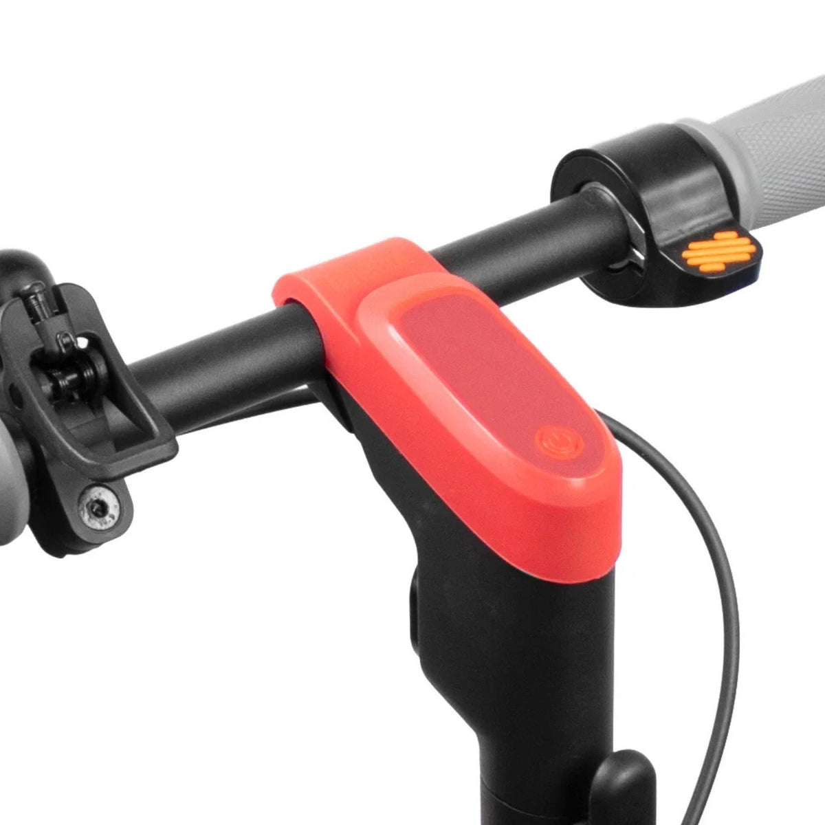 Screen protector for Ninebot F20/F25/F30/F40 in red mounted on handlebars
