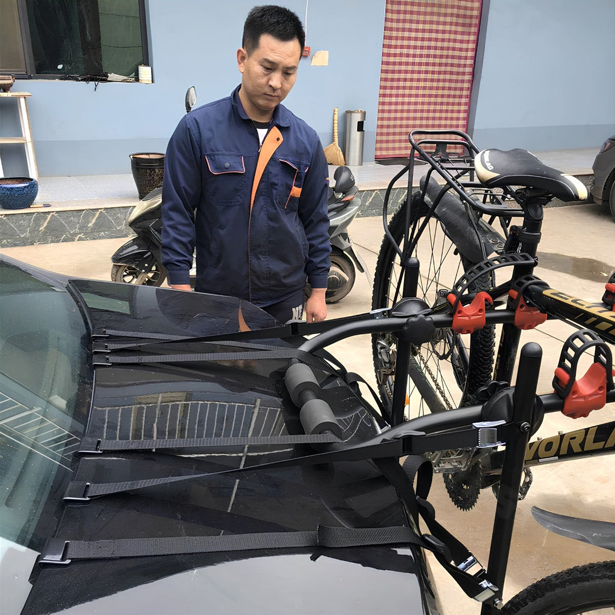 Smart bike rack Pro being fitted by hand