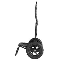 Smart cargo bike trailer in black, side view in hand-cart mode