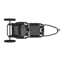 Smart cargo bike trailer in black, top view