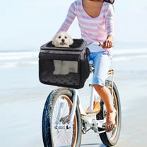 Smart front pet basket outdoors