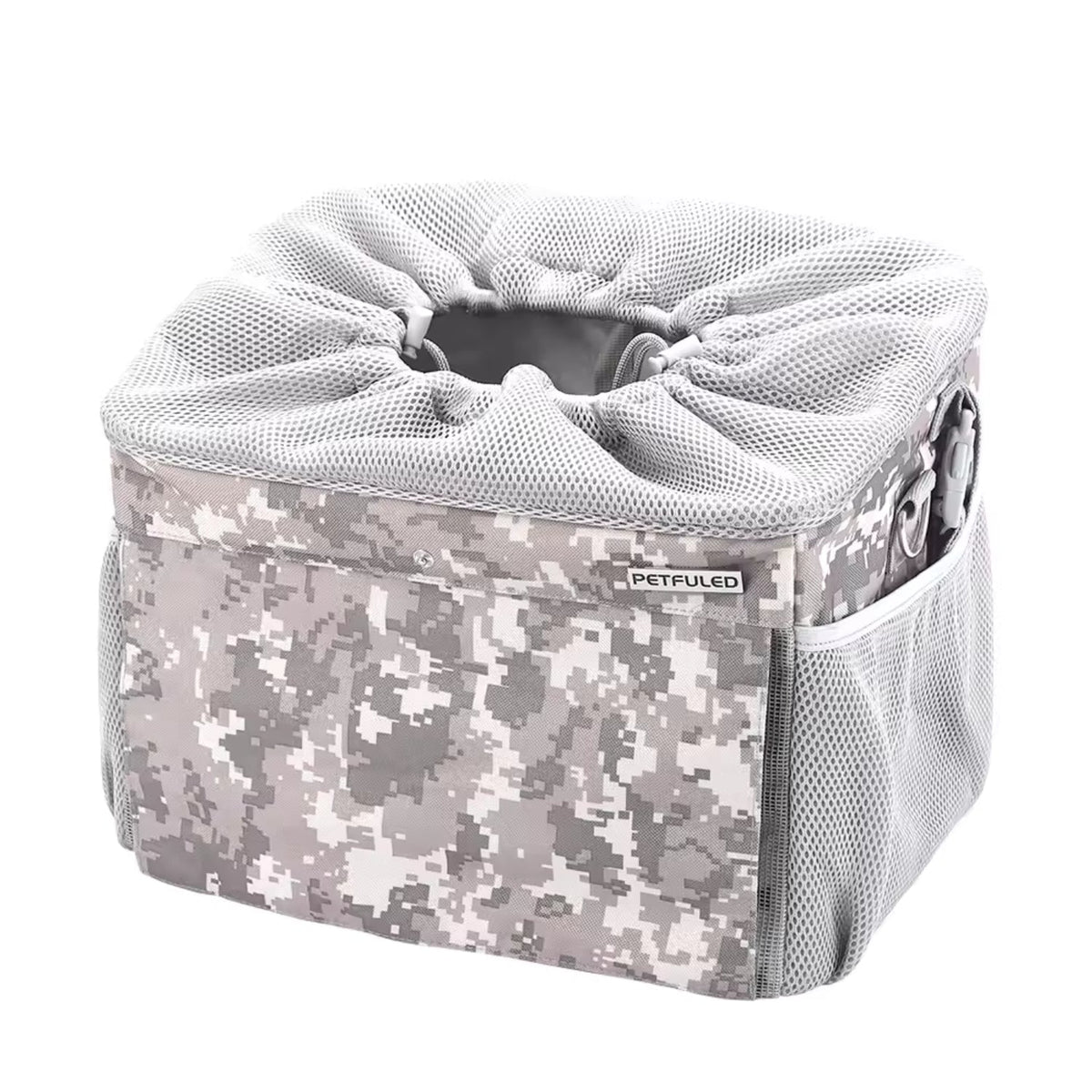 Smart front pet basket in camouflage