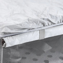 Close-up of smart front pet basket in camouflage