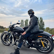Smart helmet Hat Edition, worn by a person, side view
