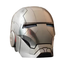Smart helmet Iron Man Edition in silver, side view