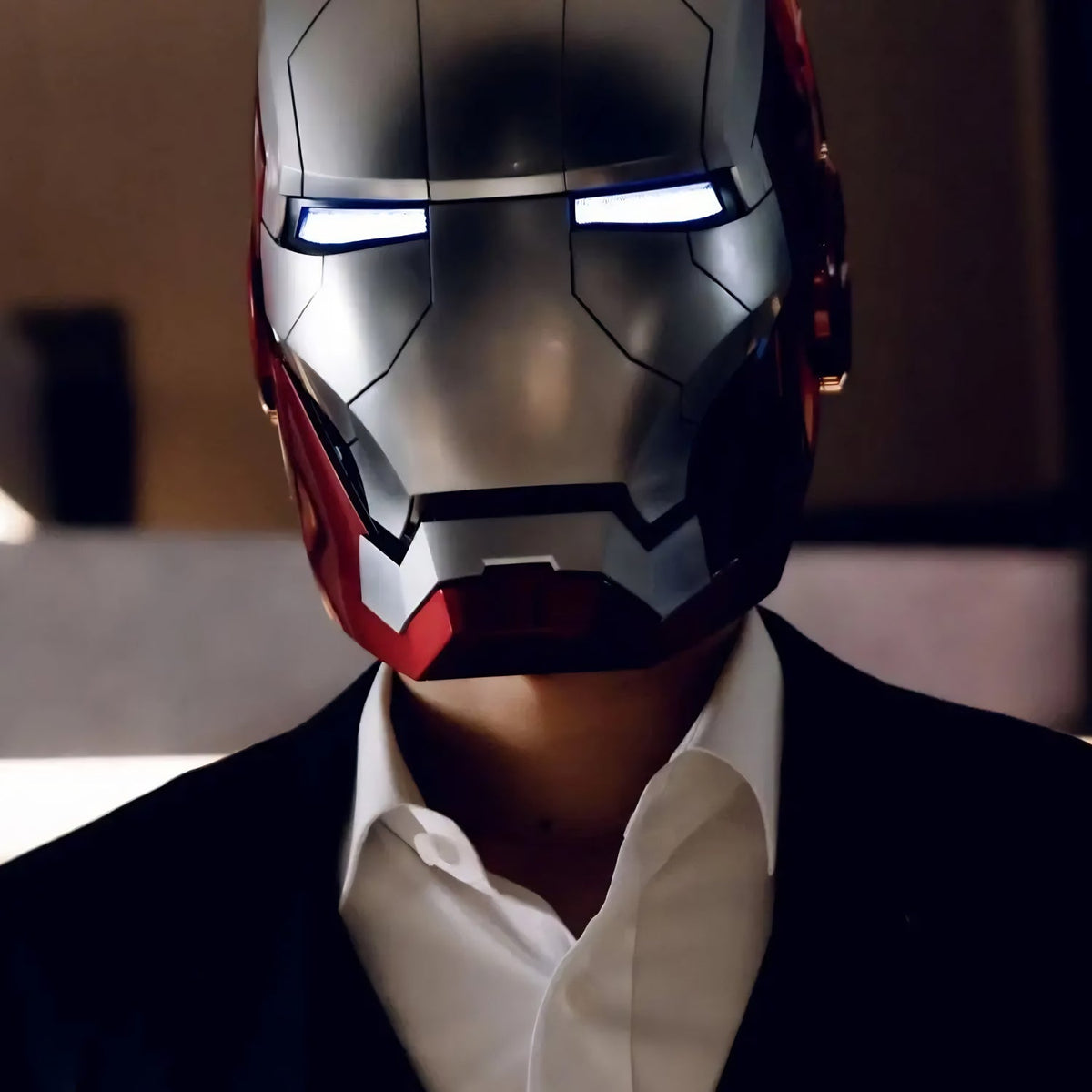 Smart helmet Iron Man Edition, worn by a person