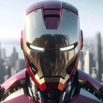 Smart helmet Iron Man Edition, worn by a person