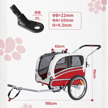 Smart Pet Trailer Bicycle 20303B - Pet trailer - Wheelyshop