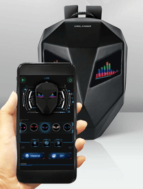 Phone app controlling the LED display: Premium Edition backpack