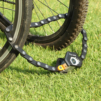 Smart folding lock Pro locked on a bicycle