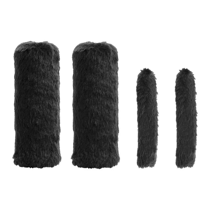 Smart warm-lined handlebar covers in black, all parts of the set