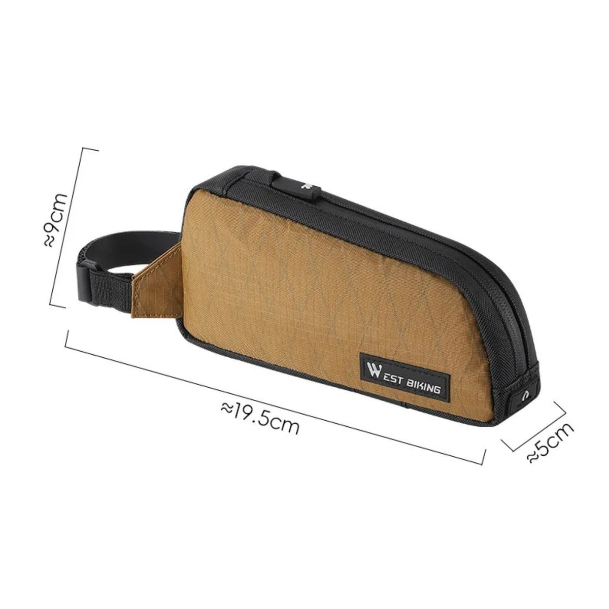 Dimensions: smart top tube bag for e-bikes