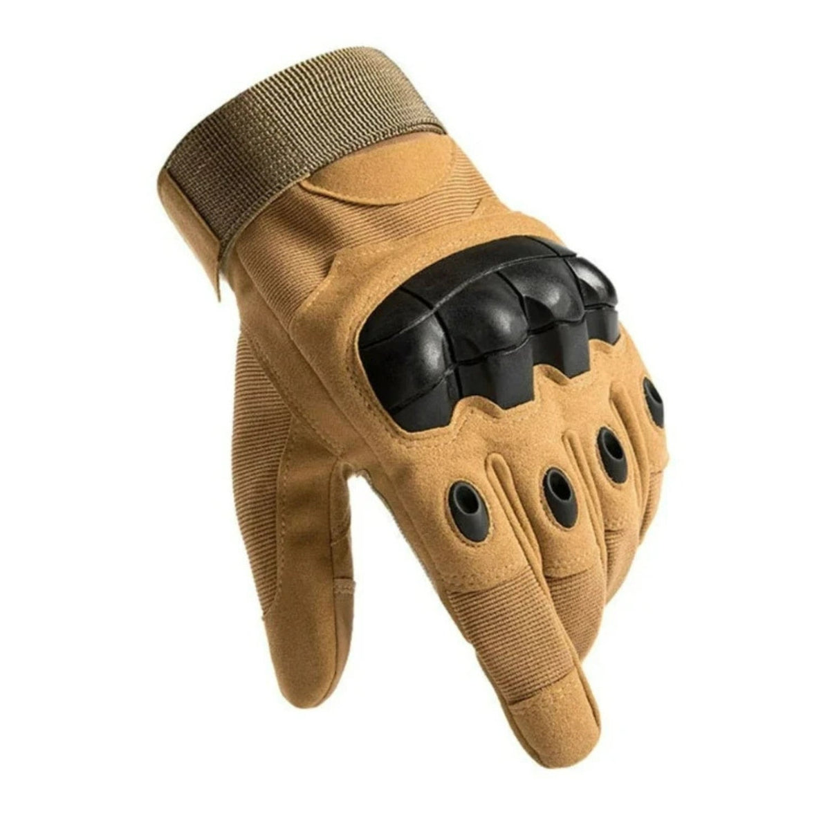 Smart gloves Military Edition in beige, angled view