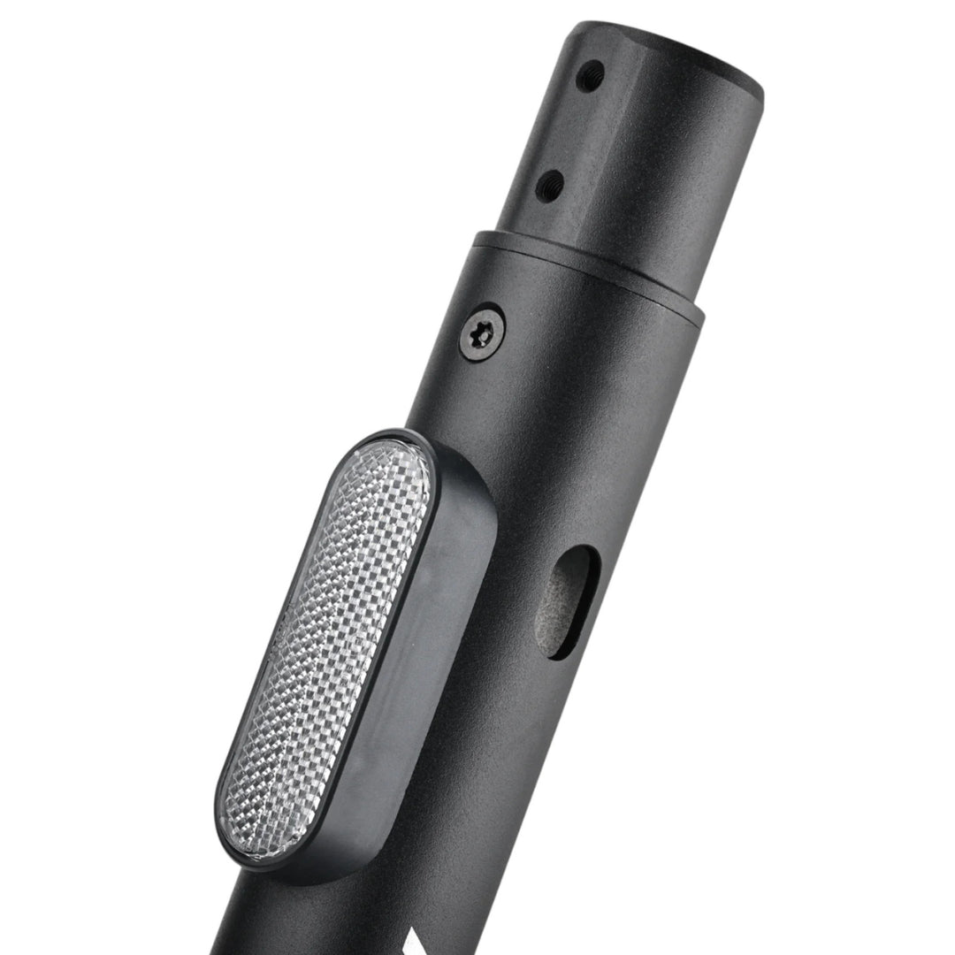 Handlebar stem and folding mechanism for Ninebot ZT3/ZT3 Pro, angled view from the other side