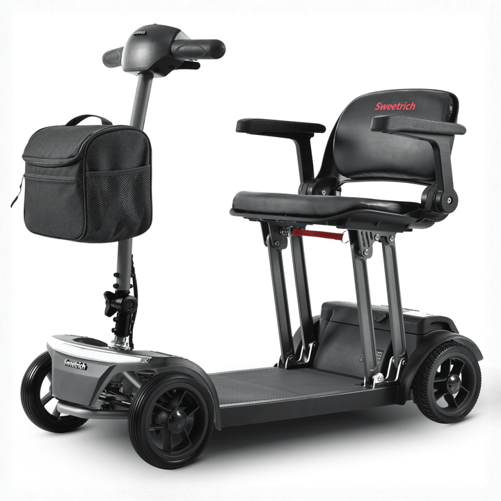 Sweetrich Air Traveller mobility scooter, front three-quarter view