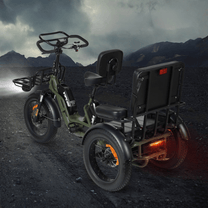VIPCOO R1 electric tricycle, rear three-quarter view