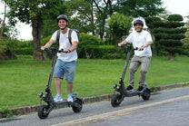 Person standing with the VIPCOO VS9 electric scooter