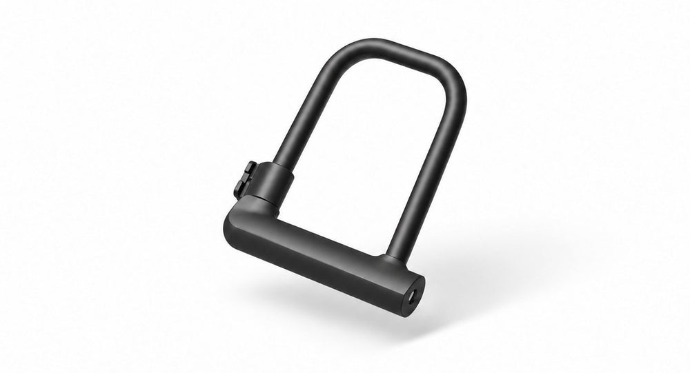 E-scooter and e-bike lock from Wheelyshop – black U-lock on white