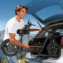 Man standing with the Wheely H14 electric scooter