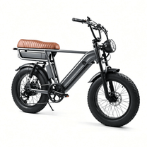 YANGOR Y20 Pro Max fat-tyre e-bike, front three-quarter view from the opposite side in grey